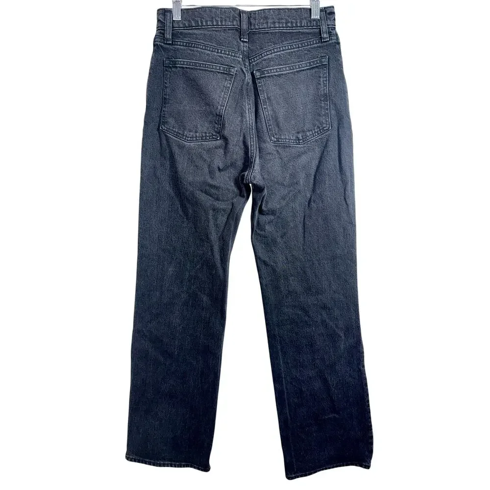 Abercrombie & Fitch The '90s Relaxed Jean High Rise Black Denim Jeans Size 26 2